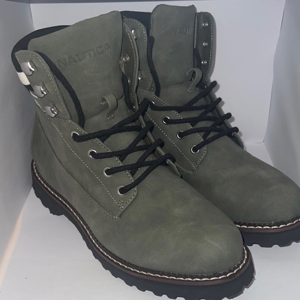 Nautica Women’s Galiah Fashion Ankle Boots, Olive, Size 7.5